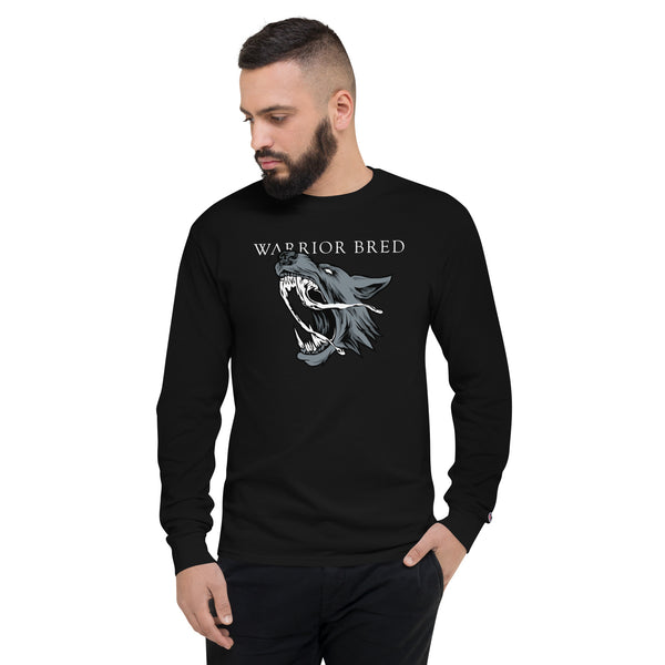 Men's Long Sleeve Champion Warrior Bred Wolf Shirt (Special Edition - black)