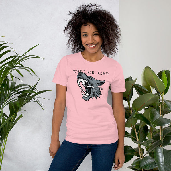 Short-Sleeve Unisex Warrior Bred Wolf T-Shirt (Breast Cancer Awareness edition)