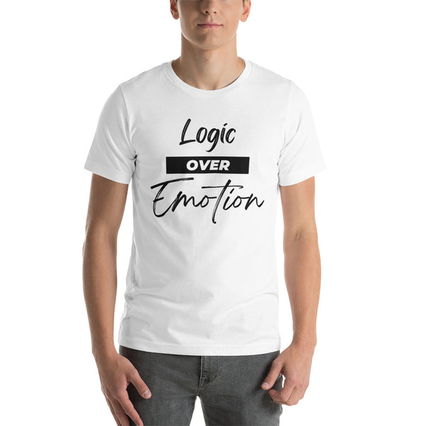 Short-Sleeve Unisex Logic Over Emotion T-Shirt [black ink]